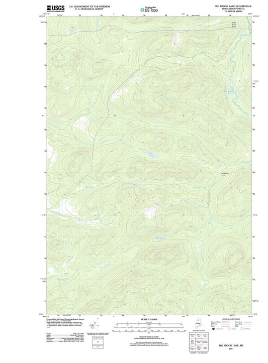 2011 Big Brook Lake, ME - Maine - USGS Topographic Map