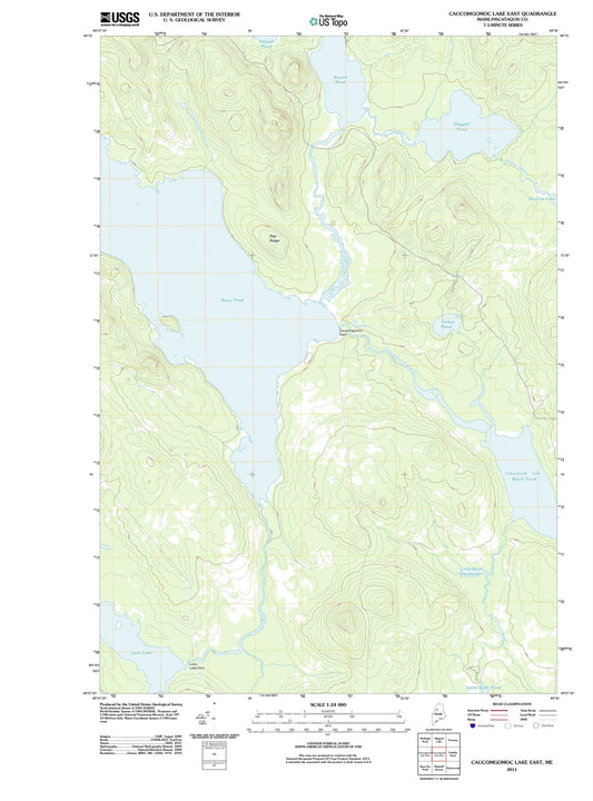 2011 Caucomgomoc Lake East, ME - Maine - USGS Topographic Map