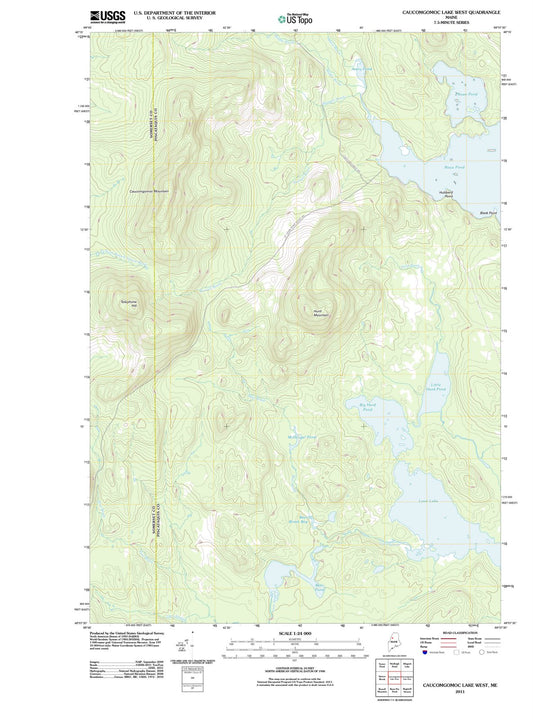 2011 Caucomgomoc Lake West, ME - Maine - USGS Topographic Map