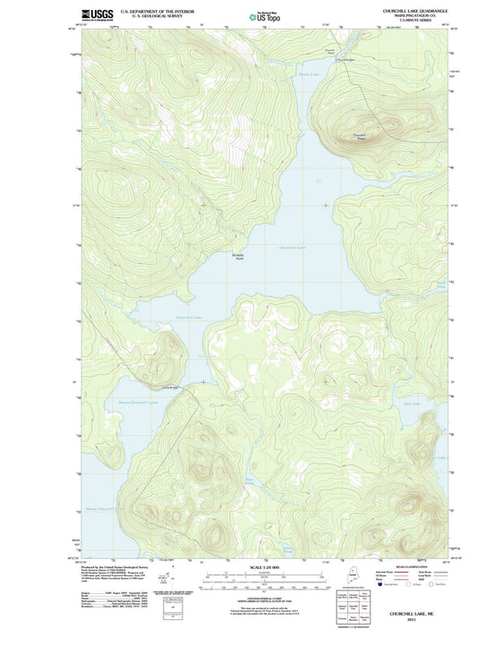 2011 Churchill Lake, ME - Maine - USGS Topographic Map