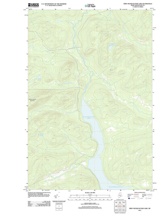 2011 First Musquacook Lake, ME - Maine - USGS Topographic Map