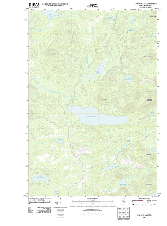 2011 Haymock Lake, ME - Maine - USGS Topographic Map
