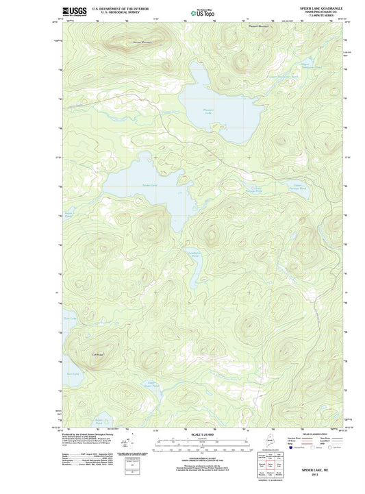 2011 Spider Lake, ME - Maine - USGS Topographic Map