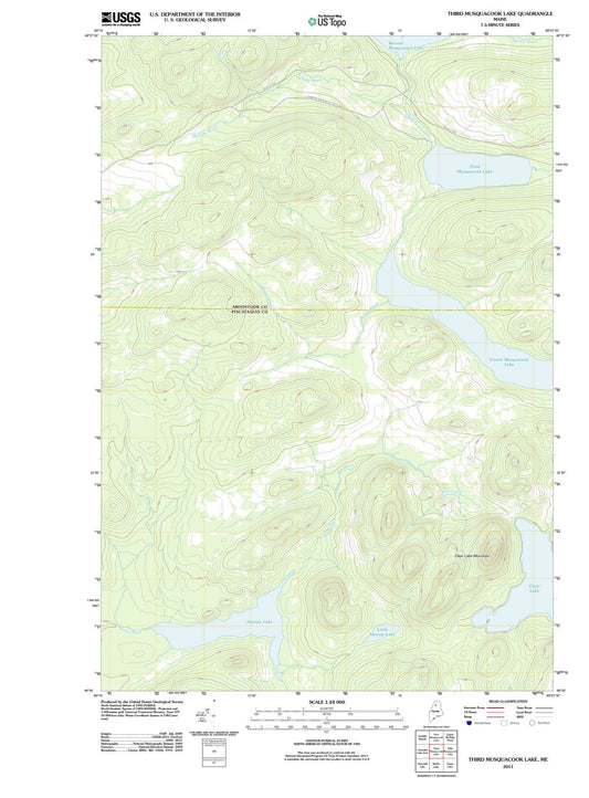2011 Third Musquacook Lake, ME - Maine - USGS Topographic Map