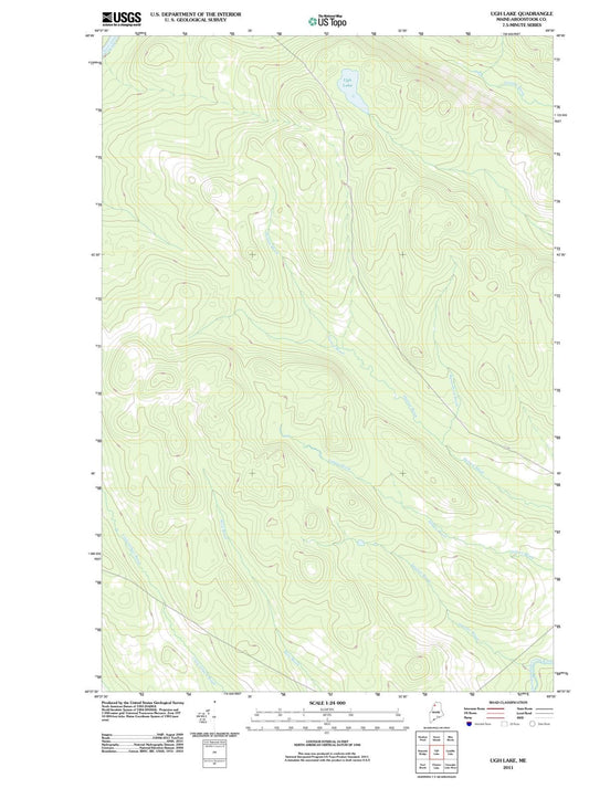 2011 Ugh Lake, ME - Maine - USGS Topographic Map