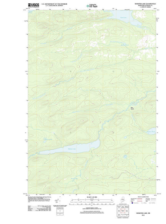 2011 Webster Lake, ME - Maine - USGS Topographic Map