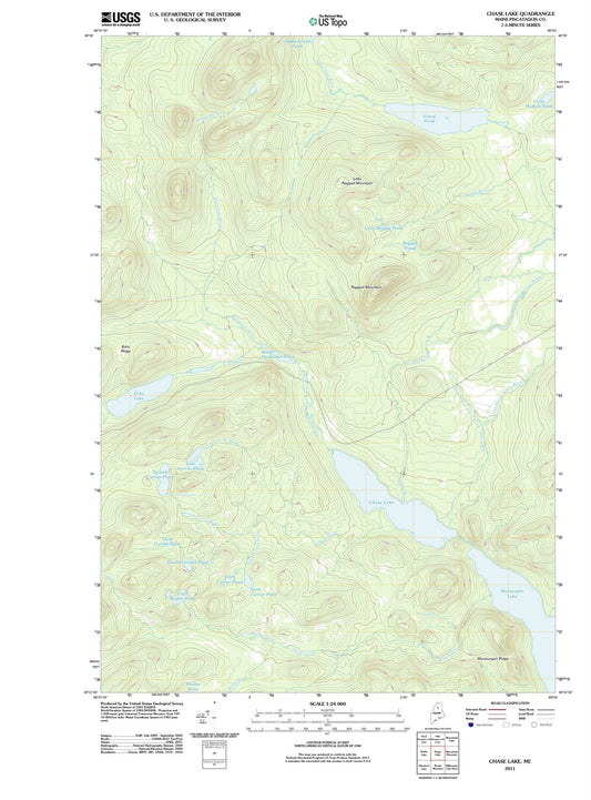 2011 Chase Lake, ME - Maine - USGS Topographic Map