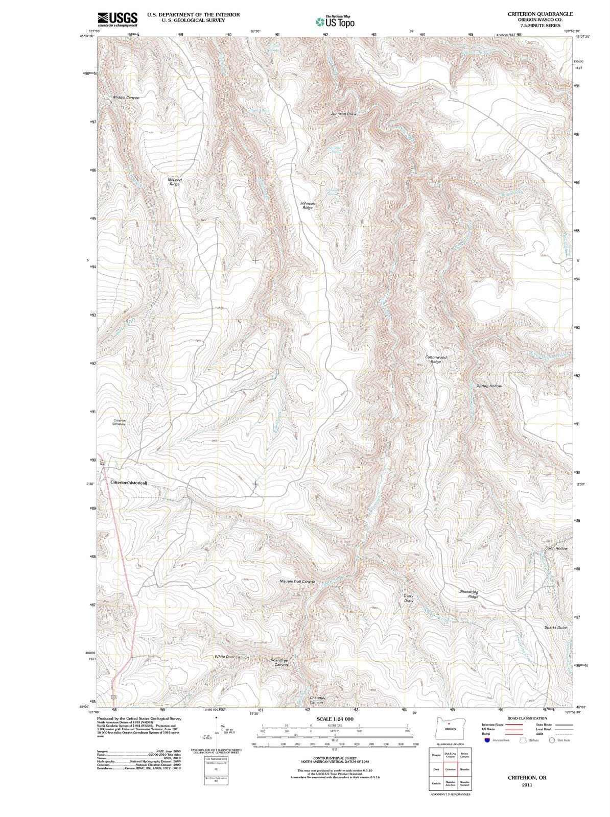 2011 Criterion, OR - Oregon - USGS Topographic Map