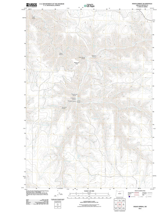 2011 Indian Spring, OR - Oregon - USGS Topographic Map