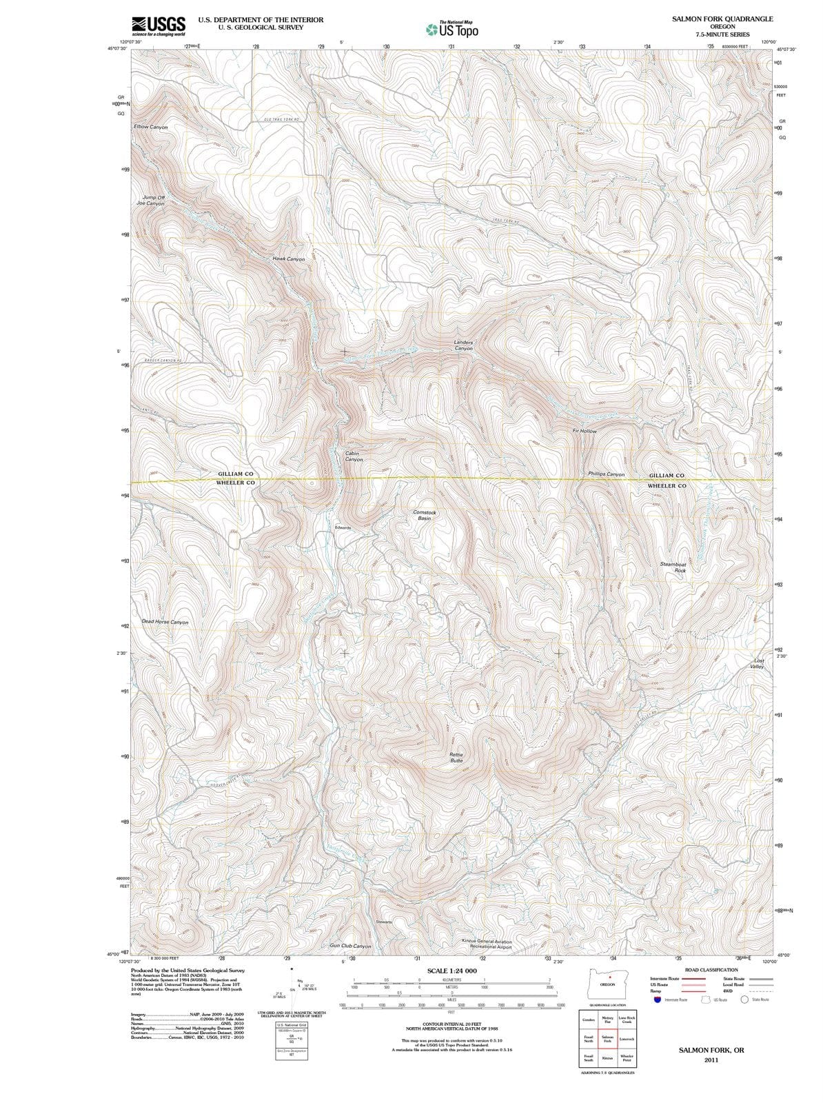 2011 Salmon Fork, OR - Oregon - USGS Topographic Map