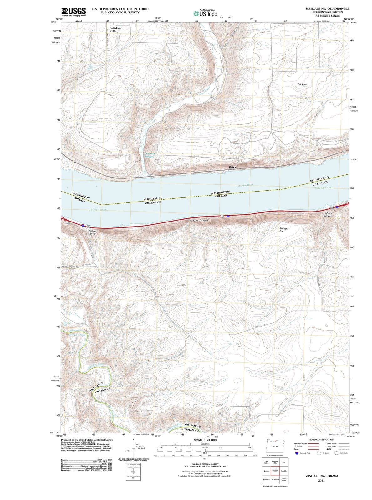 2011 Sundale, OR - Oregon - USGS Topographic Map