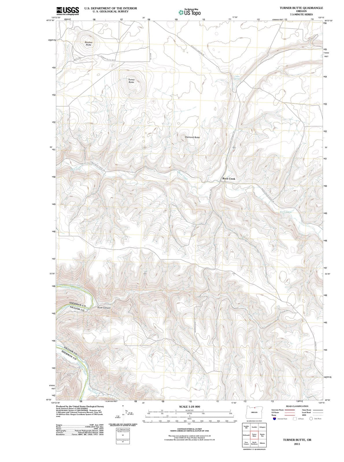 2011 Turner Butte, OR - Oregon - USGS Topographic Map
