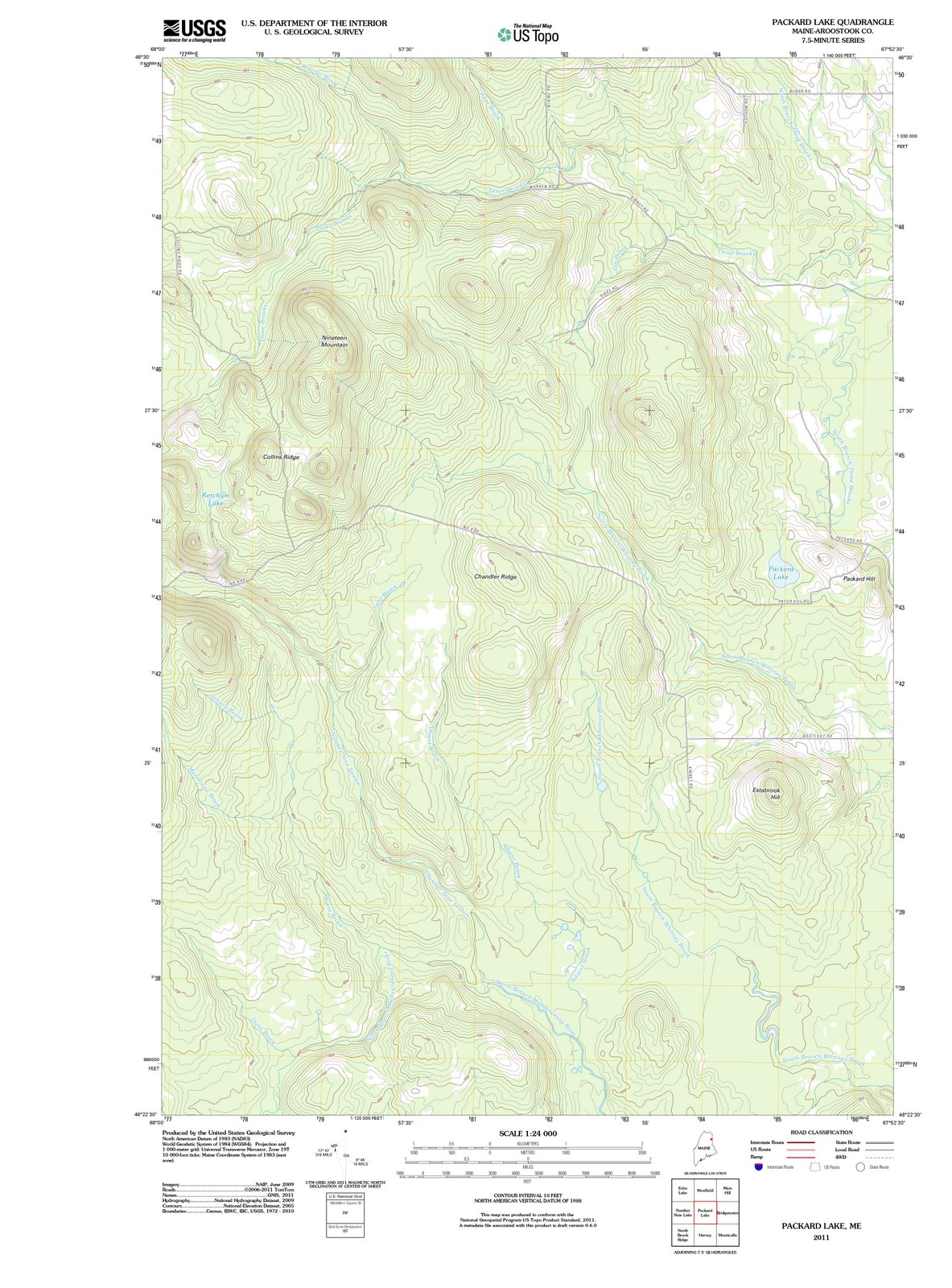 2011 Packard Lake, ME - Maine - USGS Topographic Map