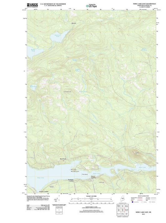 2011 Sebec Lake East, ME - Maine - USGS Topographic Map