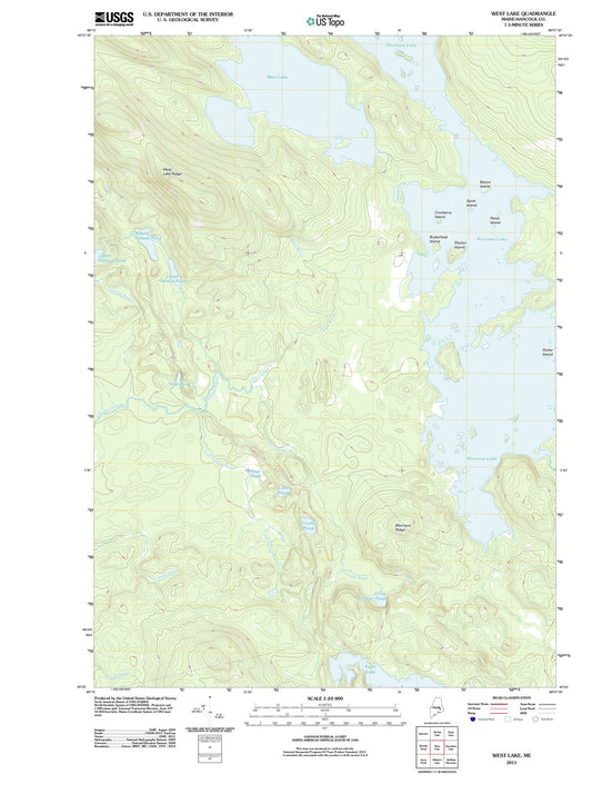 2011 West Lake, ME - Maine - USGS Topographic Map