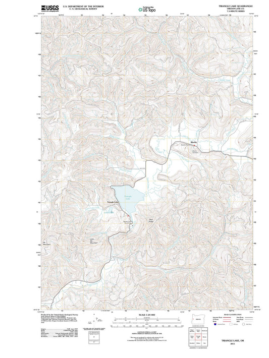 2011 Triangle Lake, OR - Oregon - USGS Topographic Map
