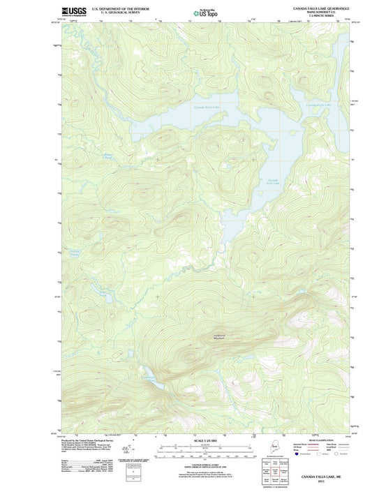 2011 Canada Falls Lake, ME - Maine - USGS Topographic Map