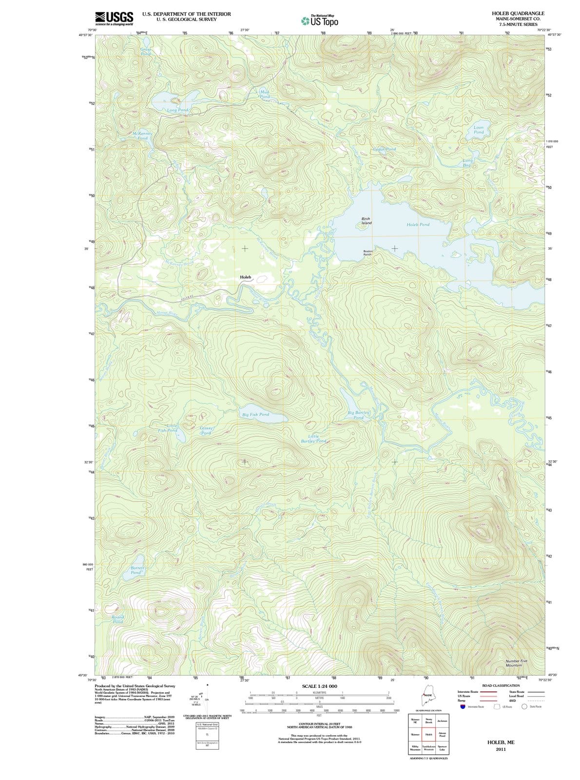2011 Holeb, ME - Maine - USGS Topographic Map