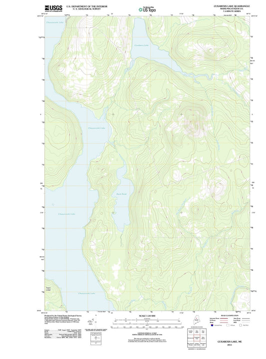 2011 Cuxabexis Lake, ME - Maine - USGS Topographic Map