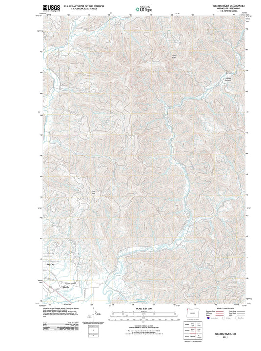 2011 Kilchis River, OR - Oregon - USGS Topographic Map