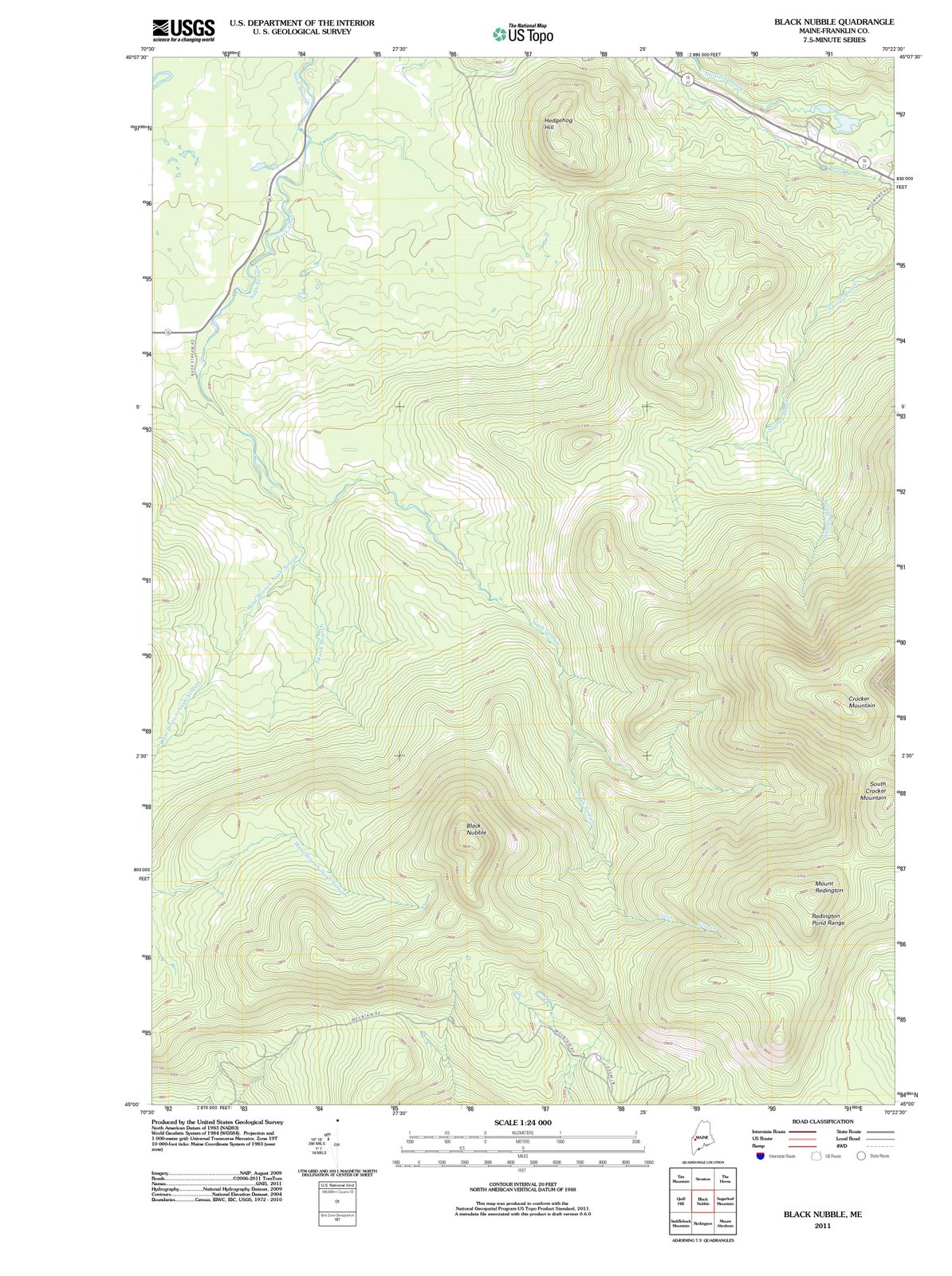 2011 Black Nubble, ME - Maine - USGS Topographic Map