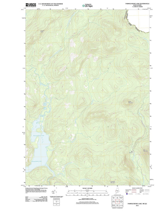 2011 Parmachenee Lake, ME - Maine - USGS Topographic Map