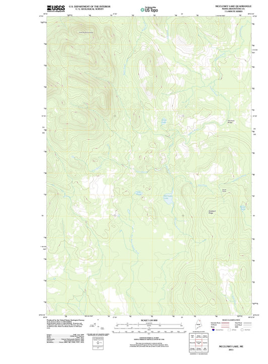 2011 McClusky Lake, ME - Maine - USGS Topographic Map