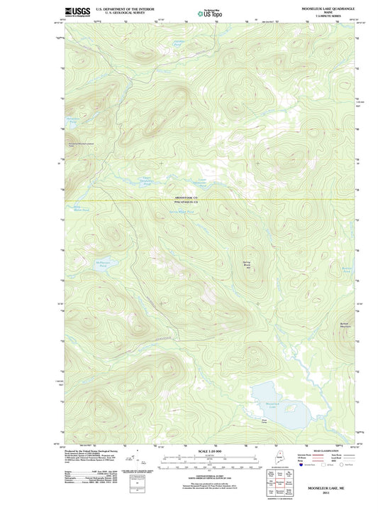 2011 Mooseleuk Lake, ME - Maine - USGS Topographic Map
