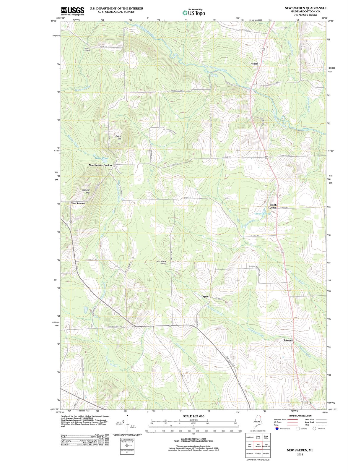 2011 Neweden, ME - Maine - USGS Topographic Map