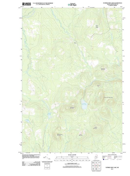2011 Number Nine Lake, ME - Maine - USGS Topographic Map