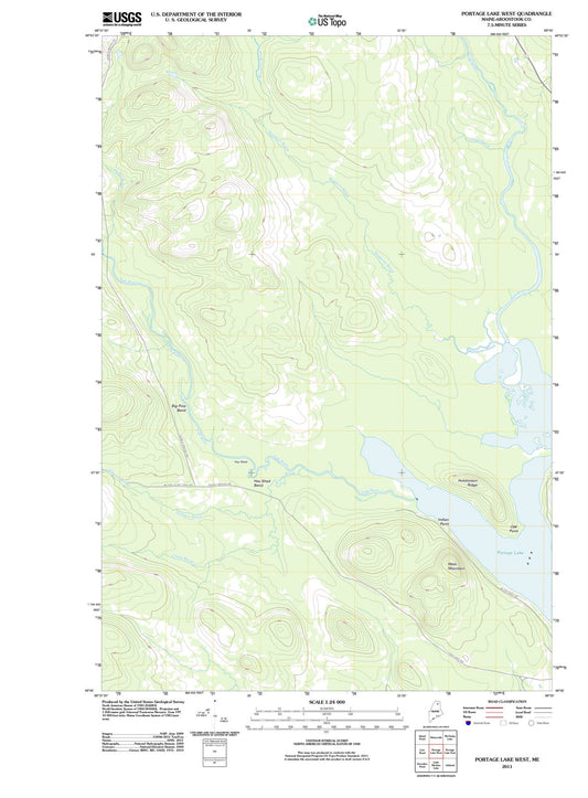 2011 Portage Lake West, ME - Maine - USGS Topographic Map