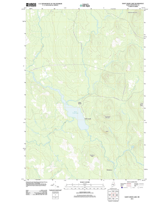 2011 Saint Croix Lake, ME - Maine - USGS Topographic Map