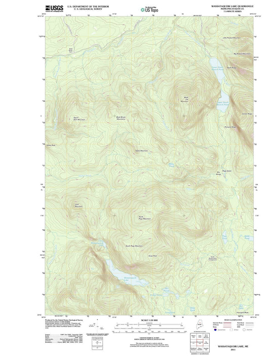 2011 Wassataquoik Lake, ME - Maine - USGS Topographic Map