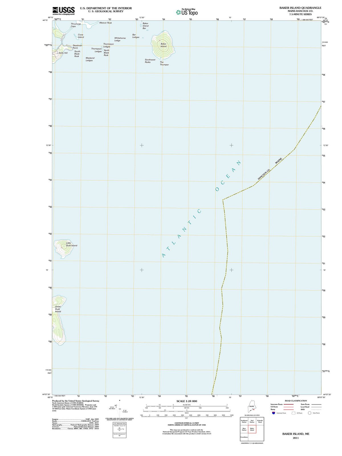 2011 Baker Island, ME - Maine - USGS Topographic Map