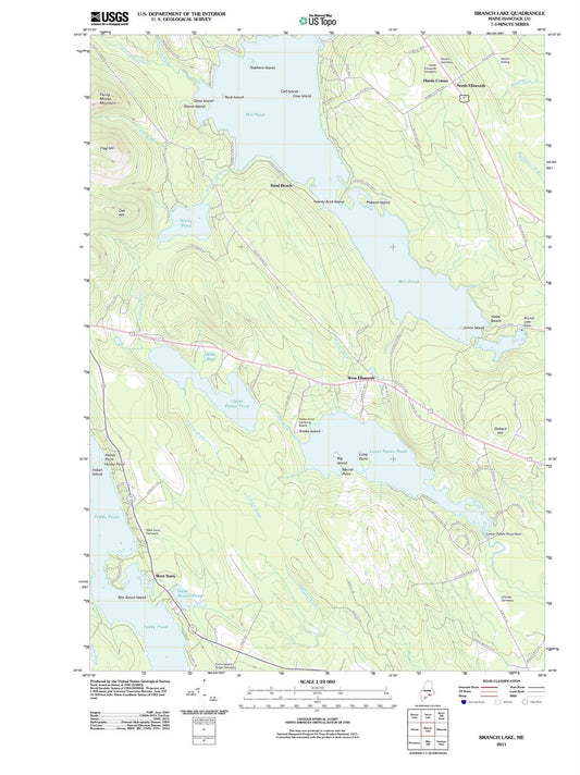 2011 Branch Lake, ME - Maine - USGS Topographic Map