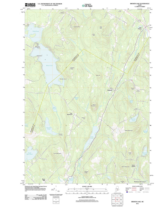 2011 Brewer Lake, ME - Maine - USGS Topographic Map