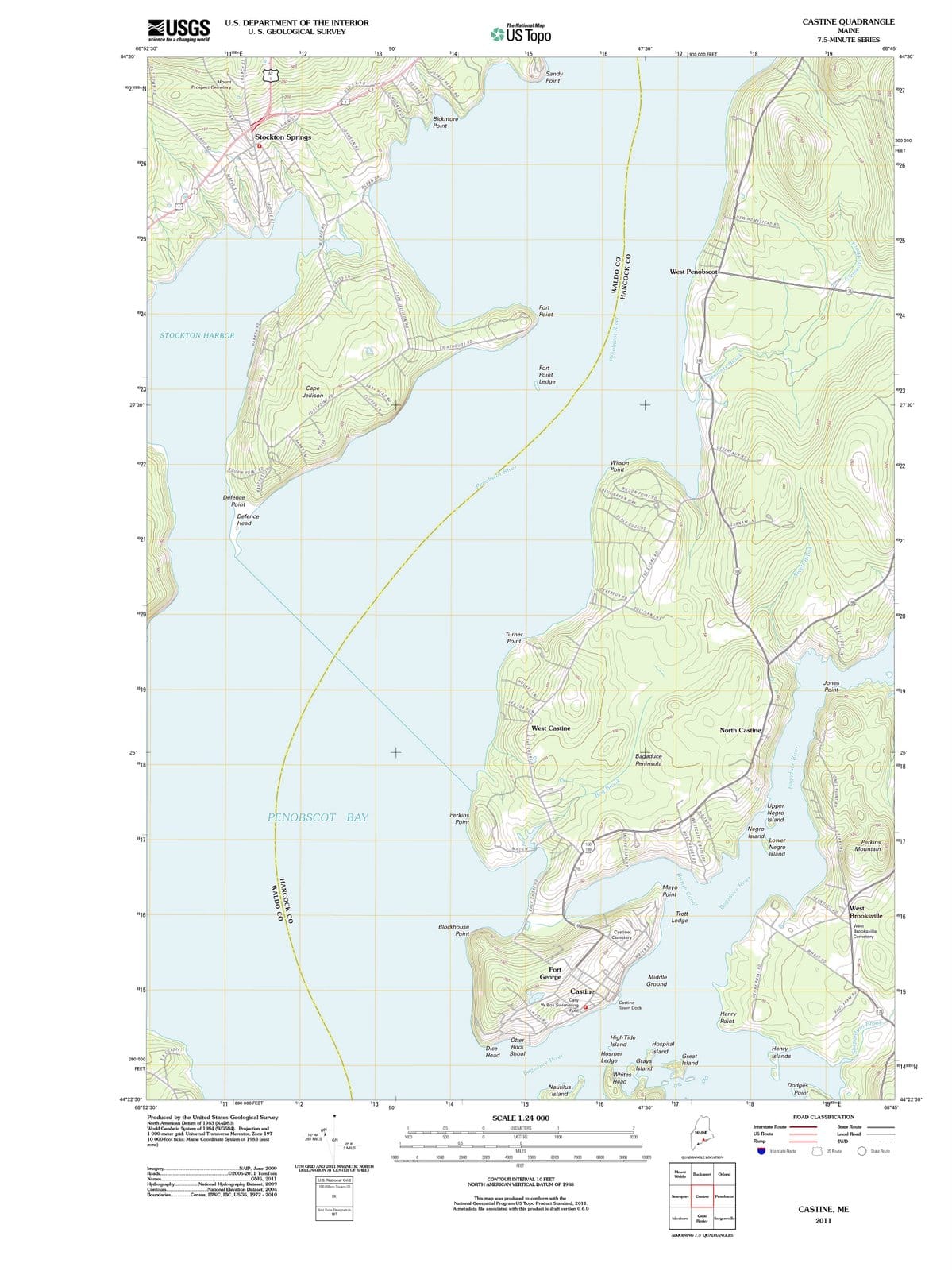 2011 Castine, ME - Maine - USGS Topographic Map