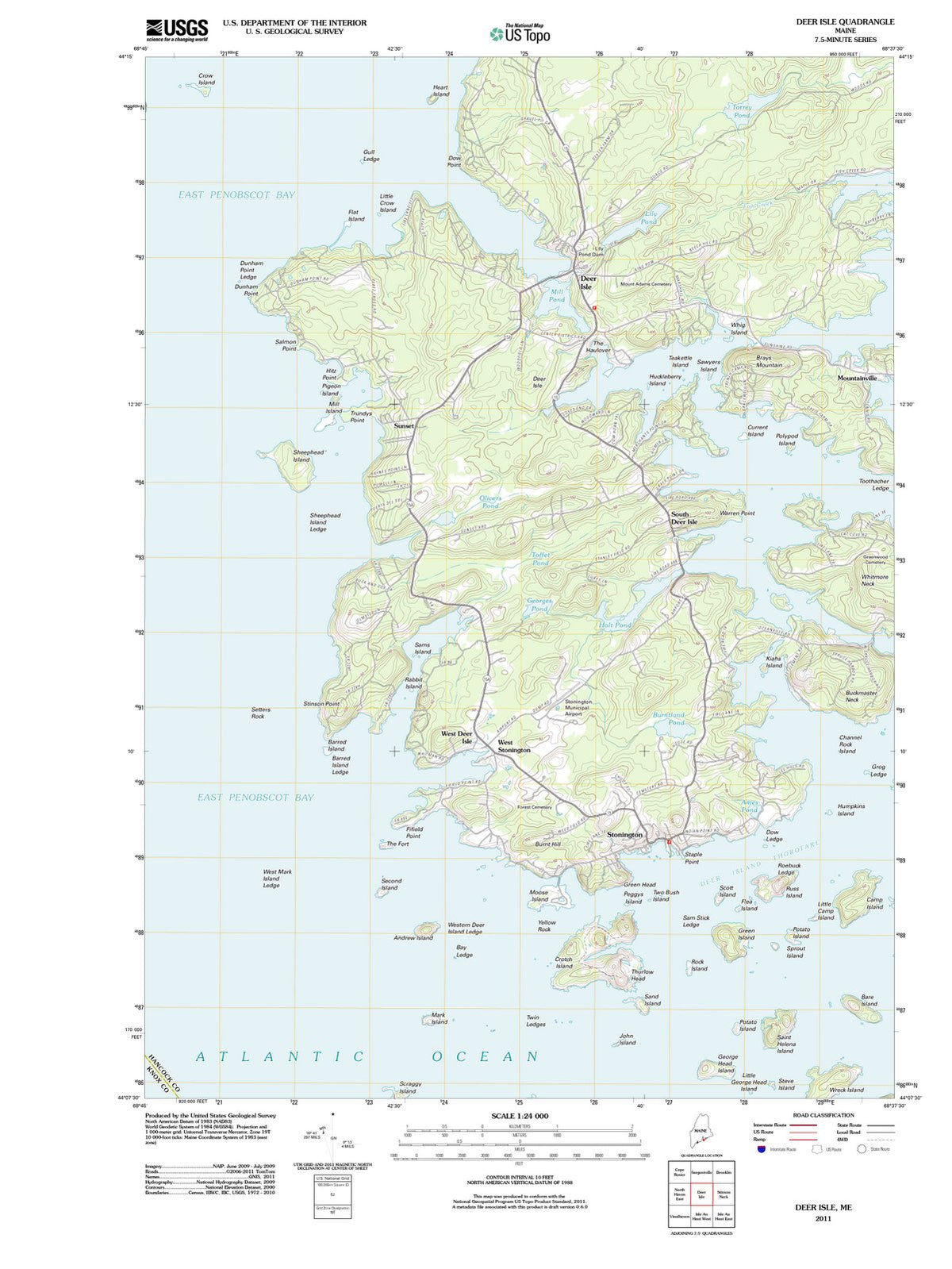 2011 Deer Isle, ME - Maine - USGS Topographic Map