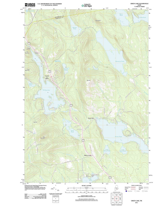 2011 Green Lake, ME - Maine - USGS Topographic Map