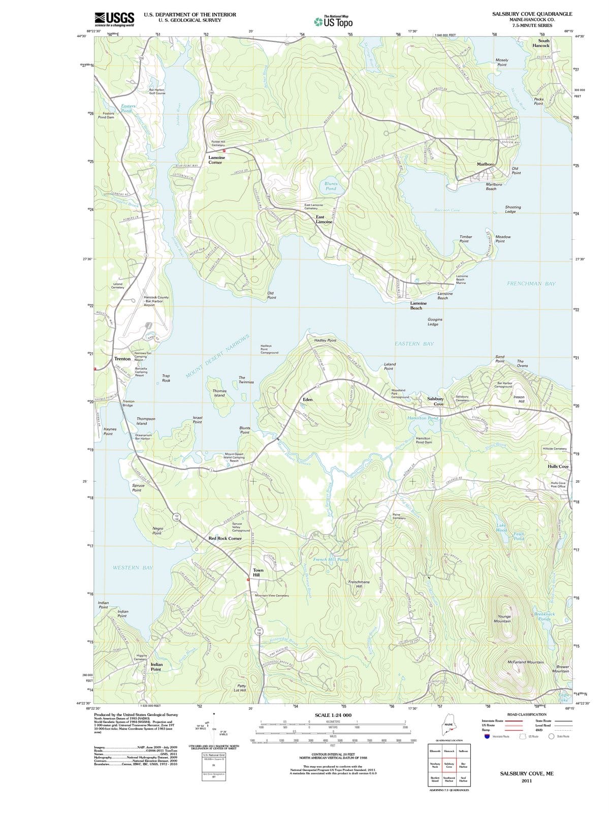 2011 Salsbury Cove, ME - Maine - USGS Topographic Map