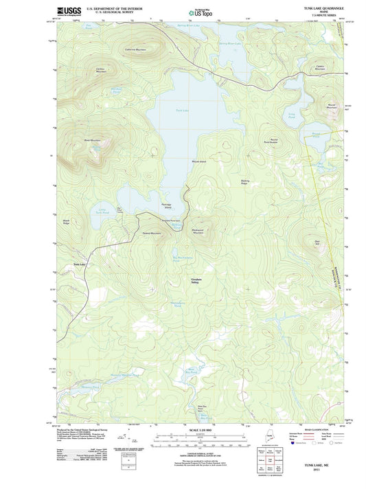 2011 Tunk Lake, ME - Maine - USGS Topographic Map