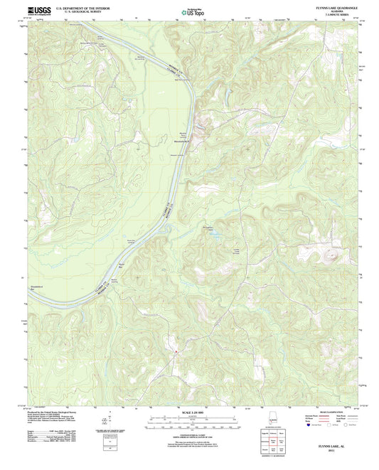 2011 Flynns Lake, AL - Alabama - USGS Topographic Map