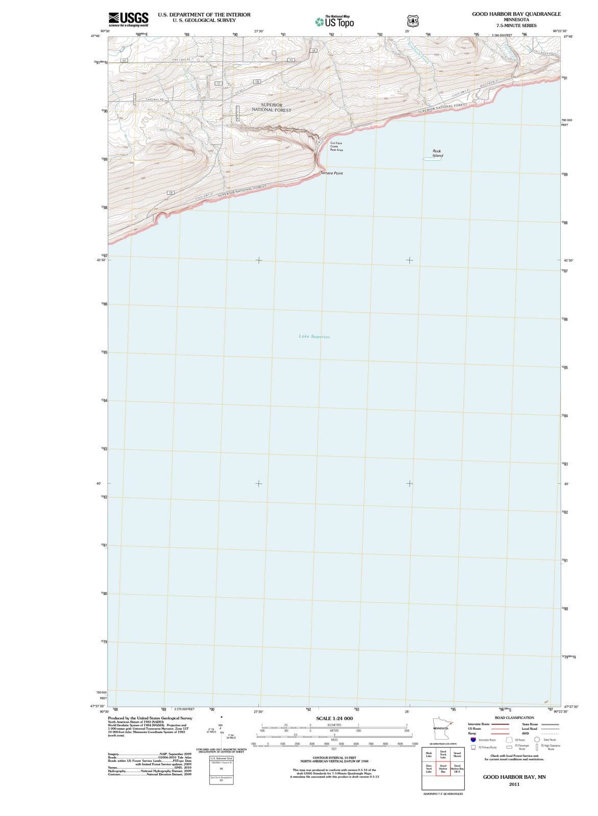 2011 Good Harbor Bay, MN - Minnesota - USGS Topographic Map