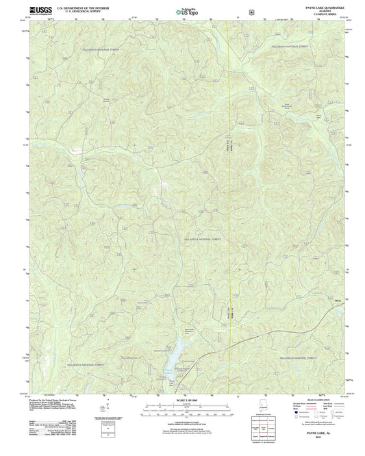 2011 Payne Lake, AL - Alabama - USGS Topographic Map