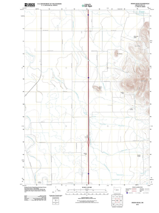2011 Indian Head, OR - Oregon - USGS Topographic Map