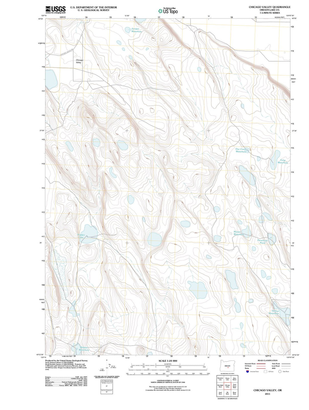 2011 Chicago Valley, OR - Oregon - USGS Topographic Map