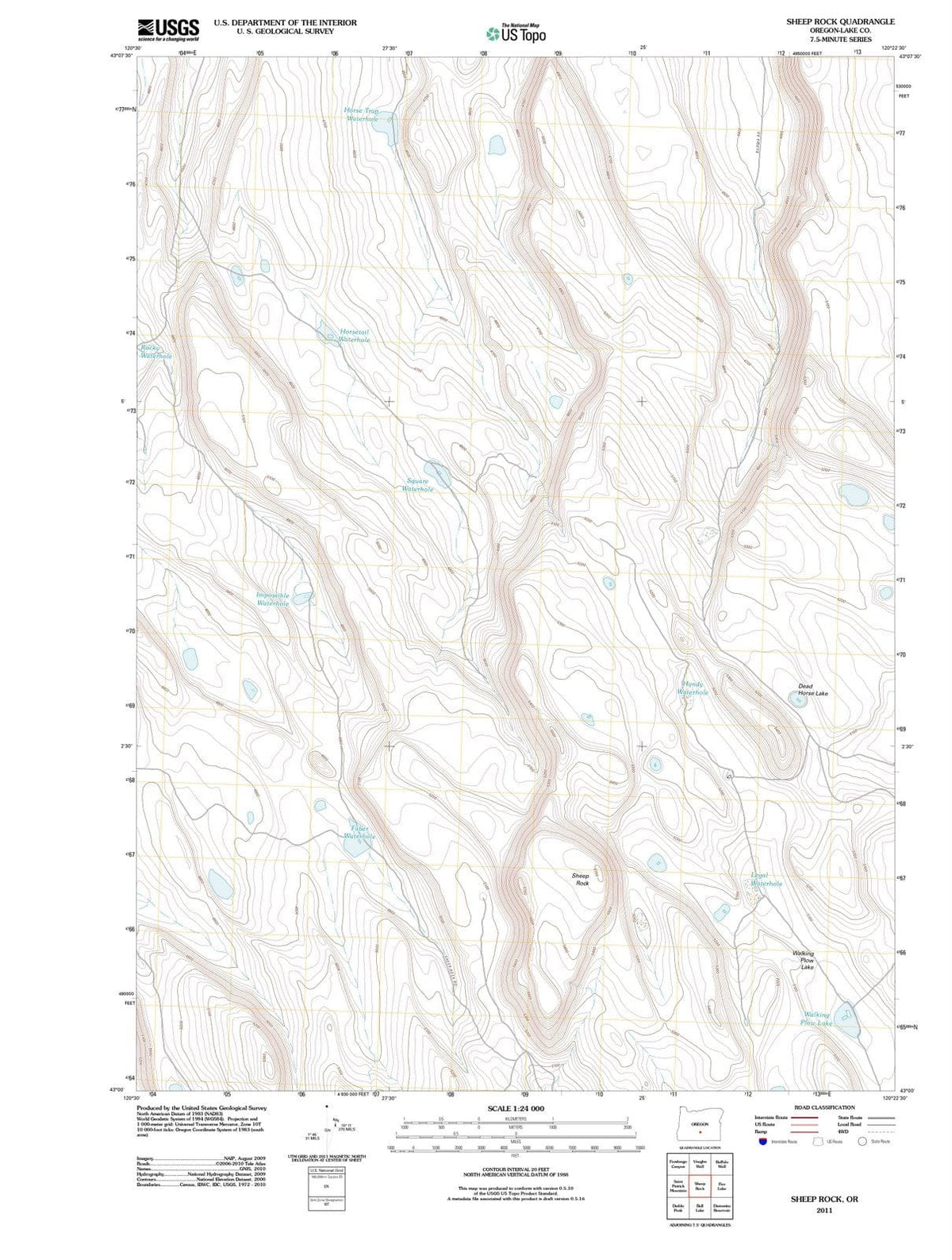 2011 Sheep Rock, OR - Oregon - USGS Topographic Map