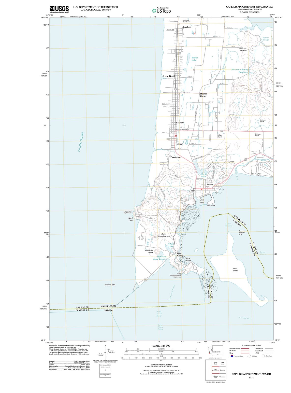 2011 Capeisappointment, WA - Washington - USGS Topographic Map