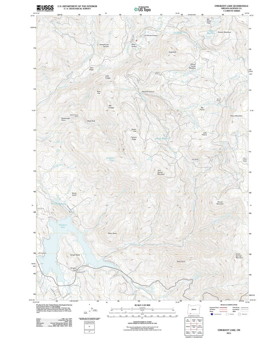 2011 Emigrant Lake, OR - Oregon - USGS Topographic Map