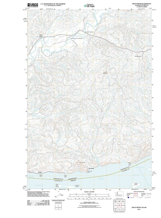 2011 Grays River, WA - Washington - USGS Topographic Map